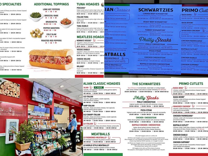 PrimoHoagies Menu