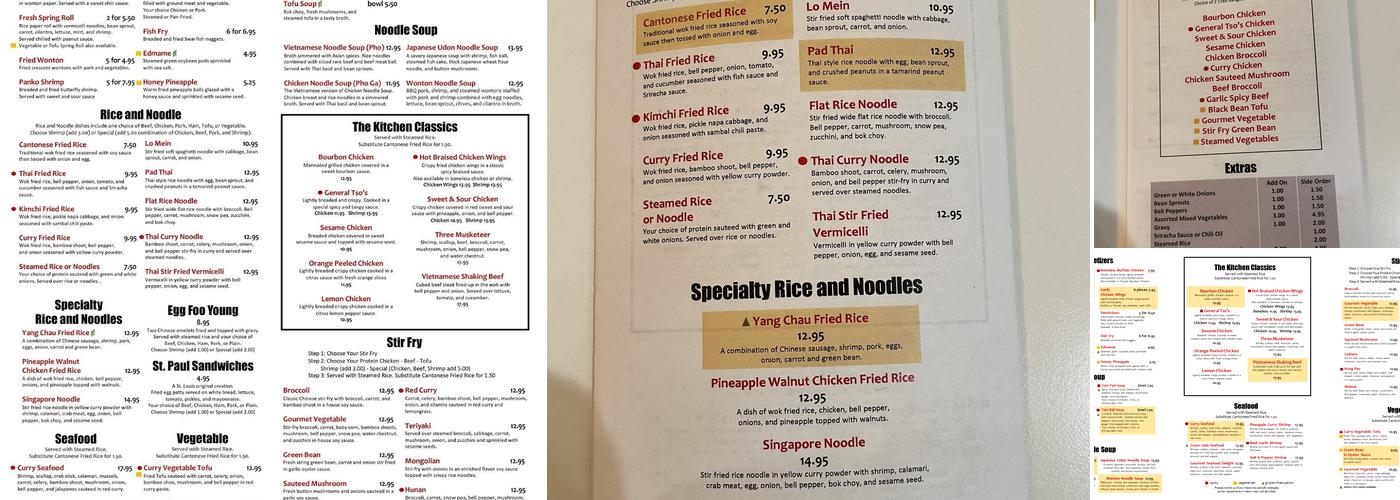 The Kitchen Menu