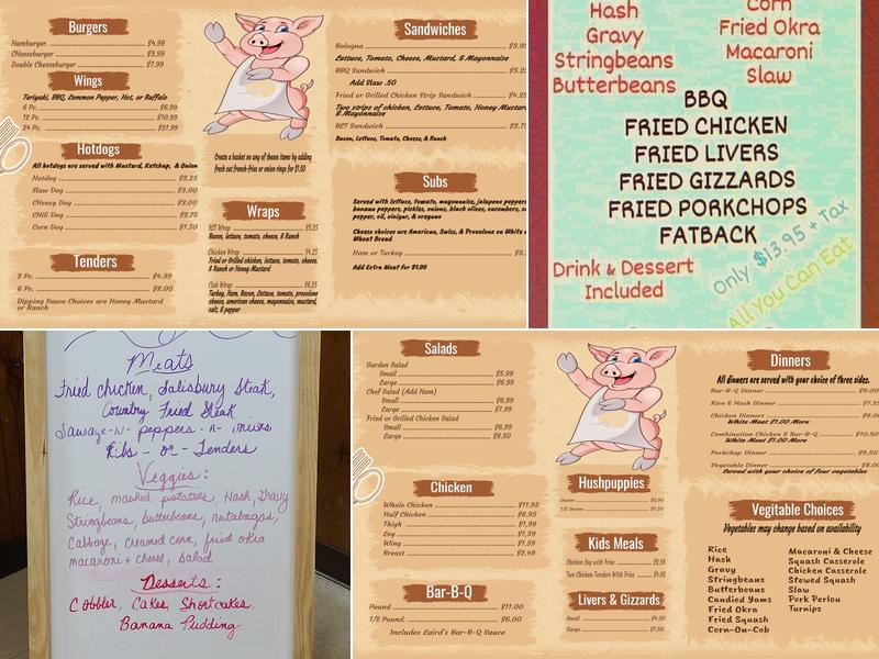 Laird's Bar-B-Q Pit Menu