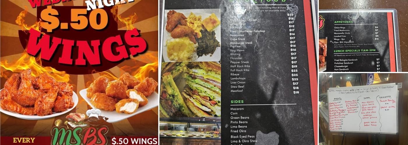 Ms. B's cafe & grill Menu
