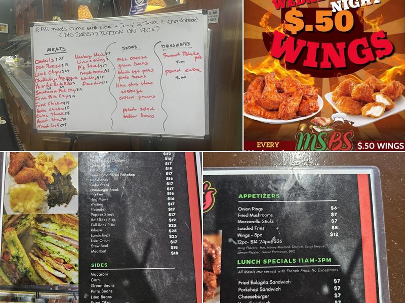 Ms. B's cafe & grill Menu