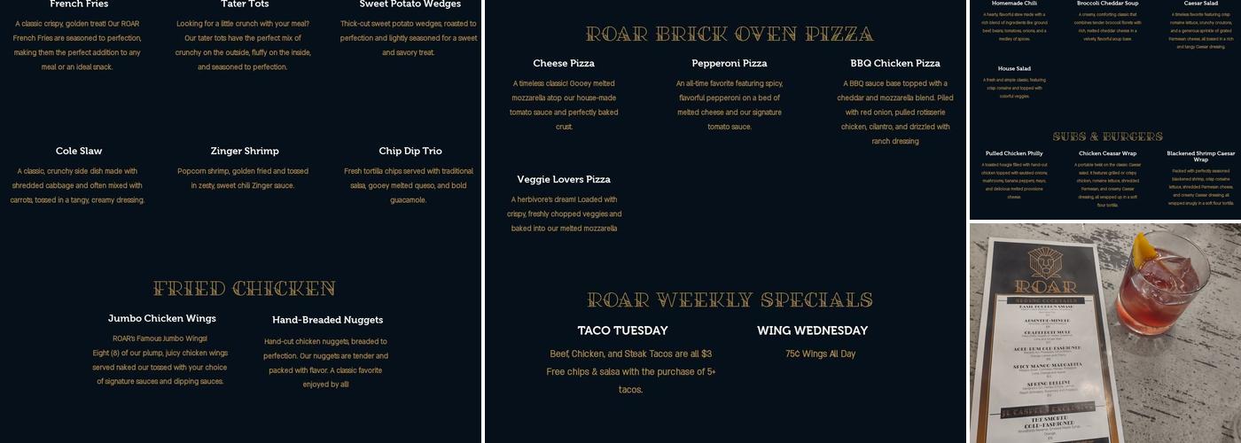 Roar Menu