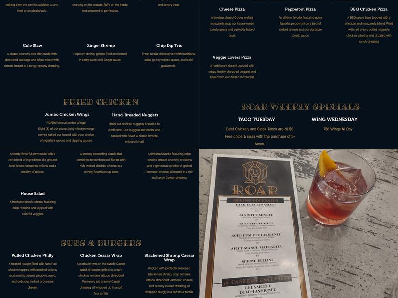 Roar Menu