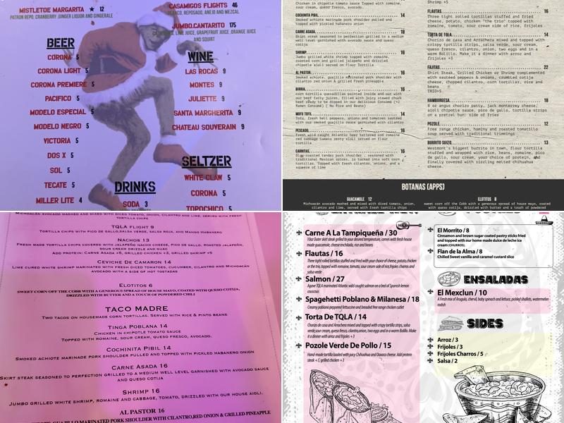 TQLA Mexican Kitchen & Cantina Menu