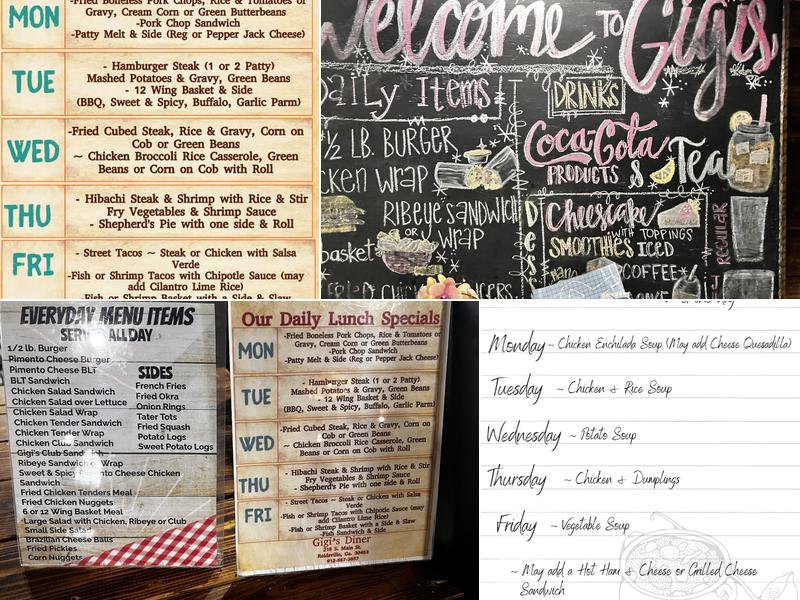 Gigi’s Menu