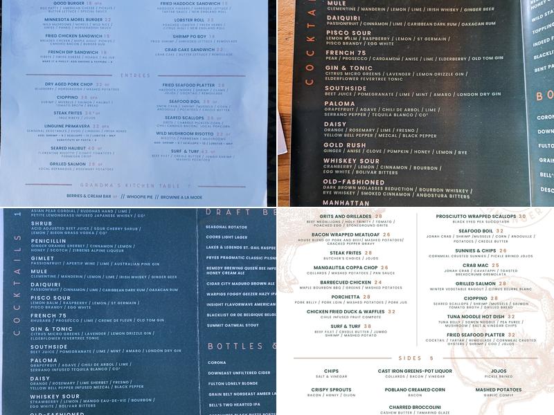 Farmer and the Fishmonger Menu