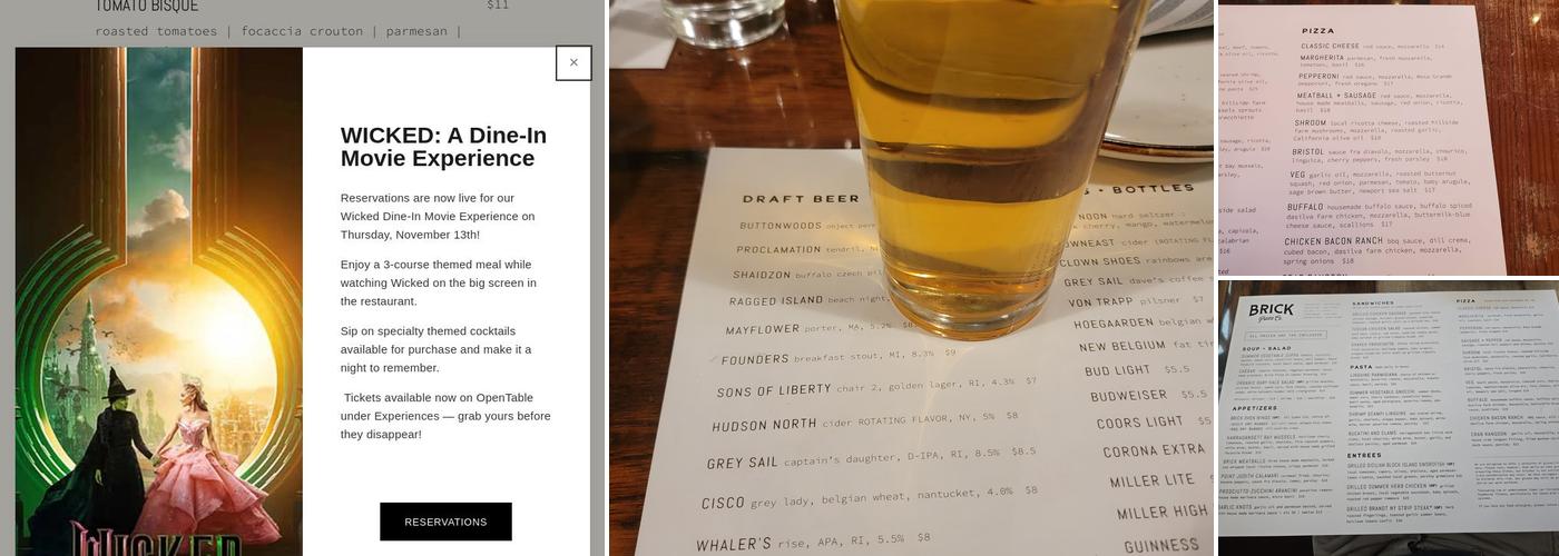 Brick Pizza Co. Menu