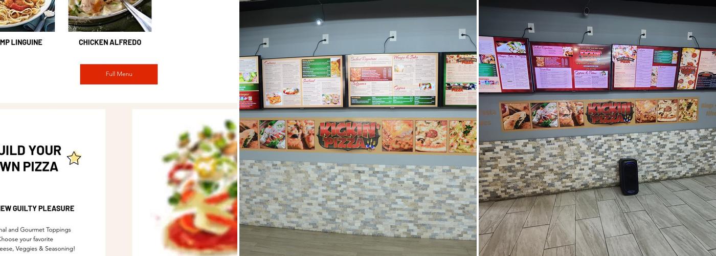 Kickin Pizza Menu
