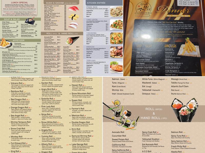 Sushi Wa Menu