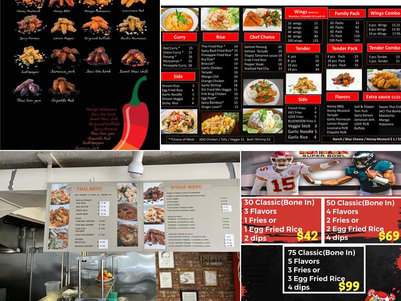 WINGS & THAI STATION Menu