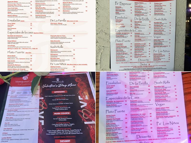 Mamajuana Cafe Fort Lauderdale Menu