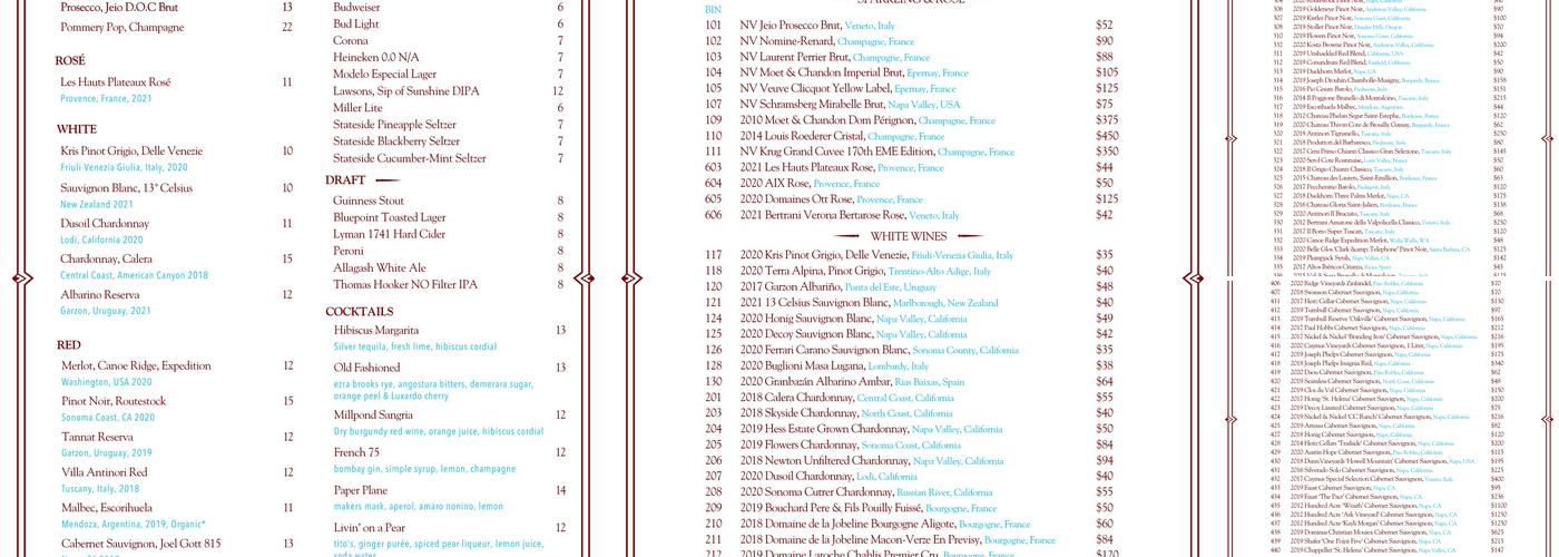 Millpond Gatherings Menu