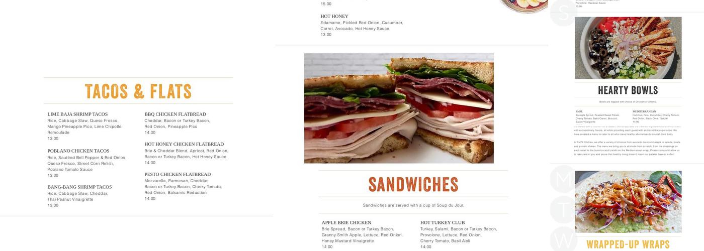 SMPL Kitchen | FW Menu
