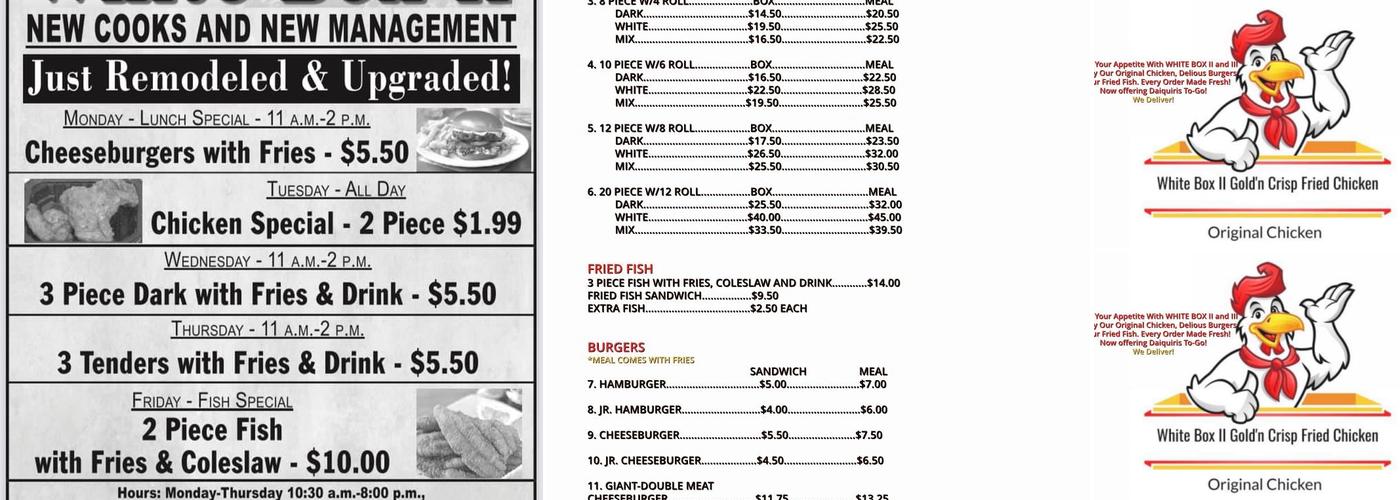 Whitebox || Menu