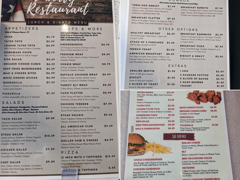 Liberty restaurant Menu