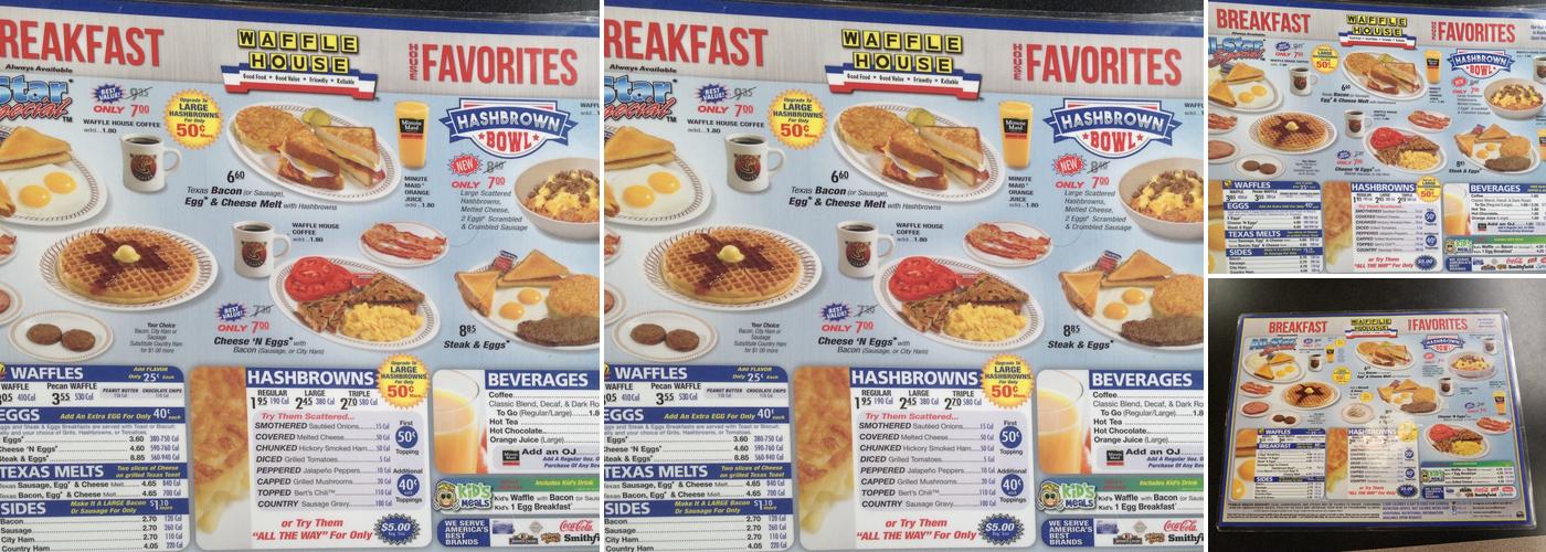 Waffle House Menu