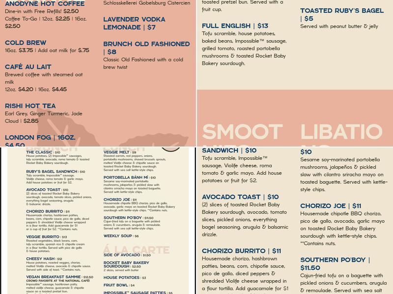 The LaFayette Place Menu