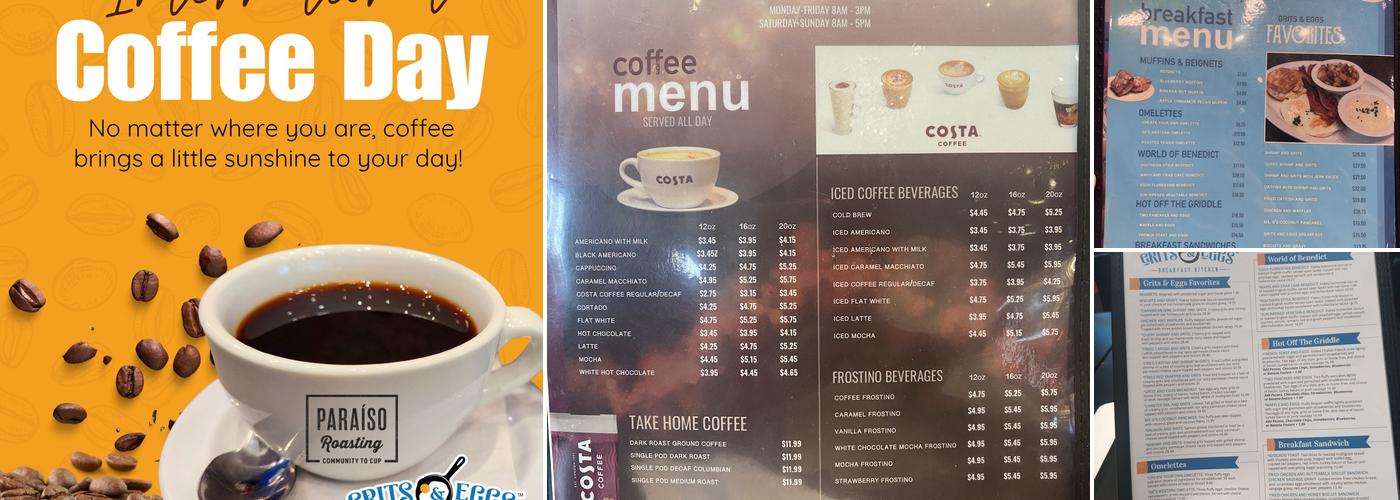 Grits and Eggs Breakfast Kitchen Menu