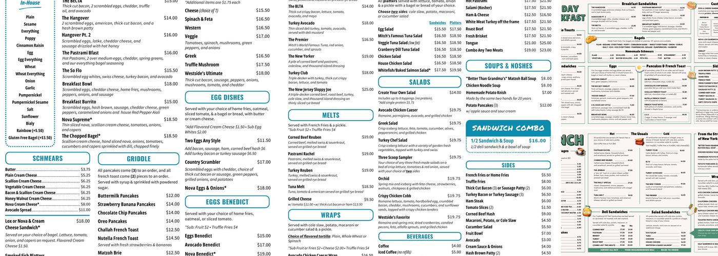 Mitch's Downtown Bagel Cafe Menu