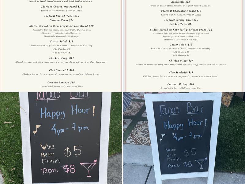 La Villa Menu