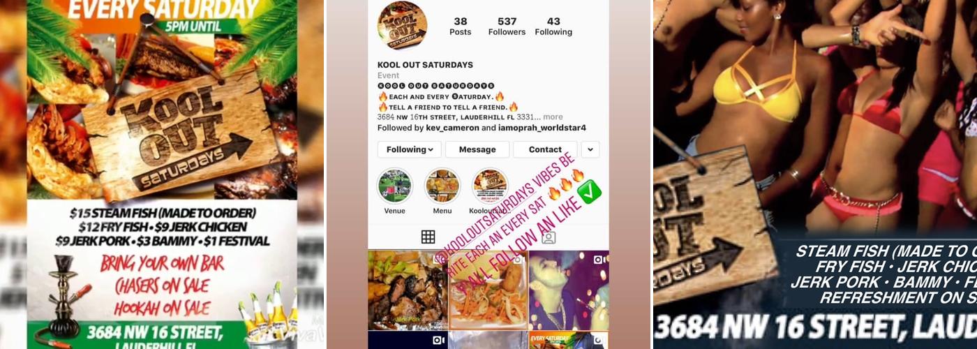 Koolout Saturdays Menu