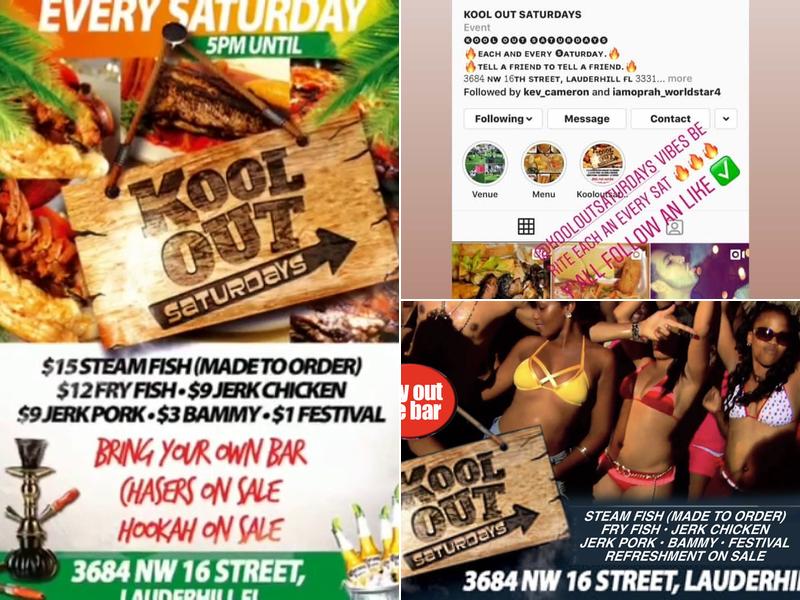 Koolout Saturdays Menu