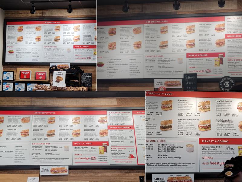 Firehouse Subs West Henrietta Road Menu