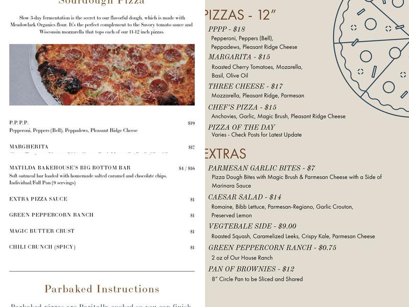 Brute Sourdough Pizza Menu