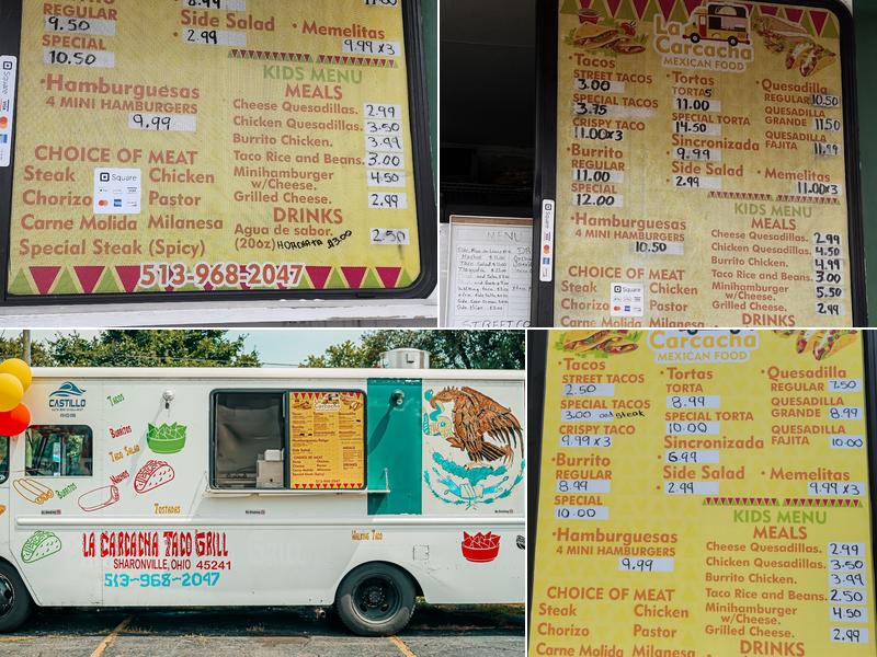 La Carcacha Food Truck Menu