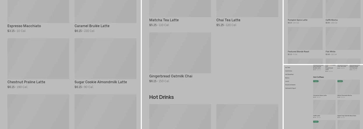Starbucks Menu