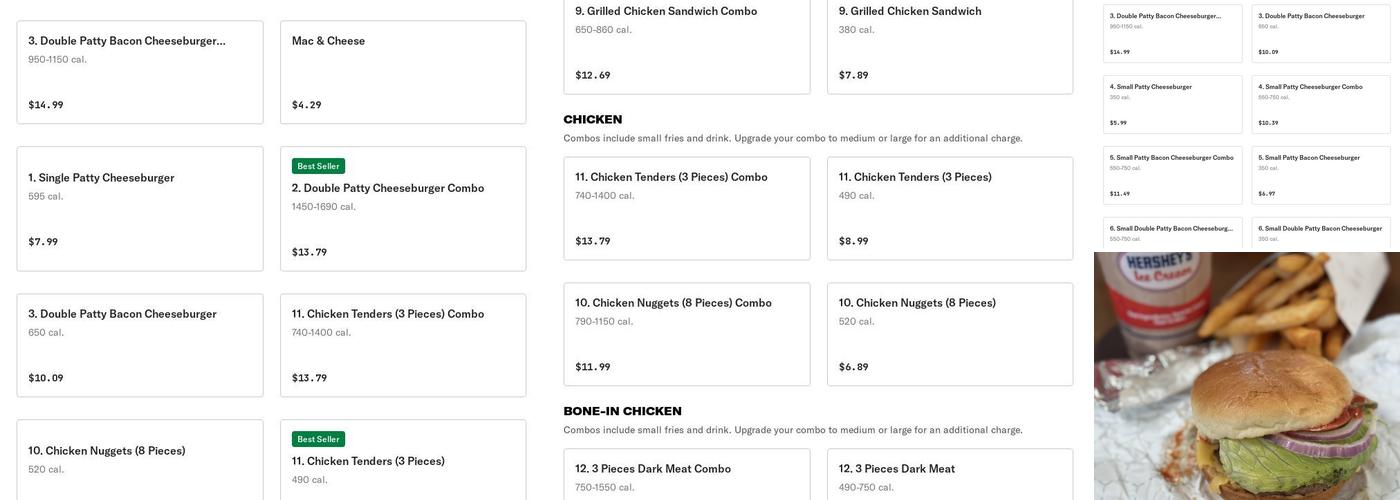 BFC Menu
