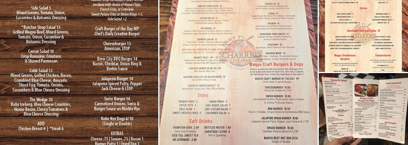 Jimmy P's Charred - Naples Menu