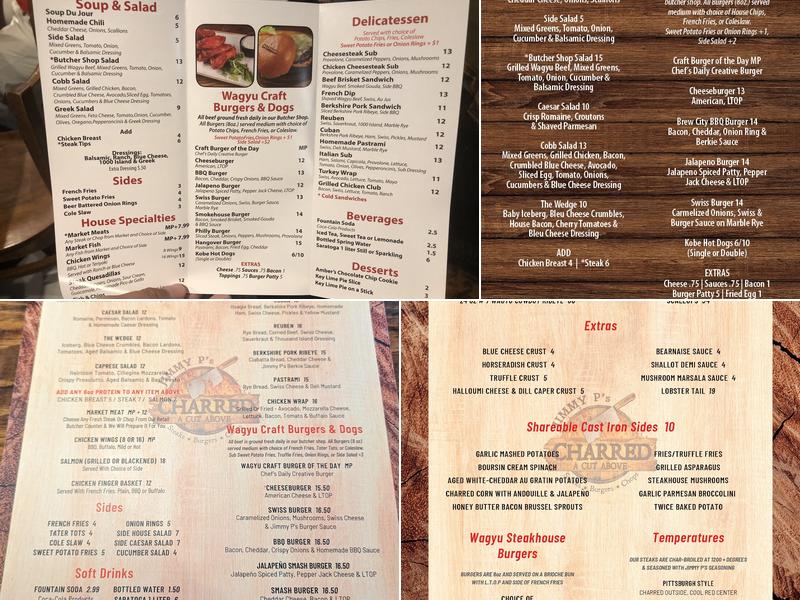 Jimmy P's Charred - Naples Menu