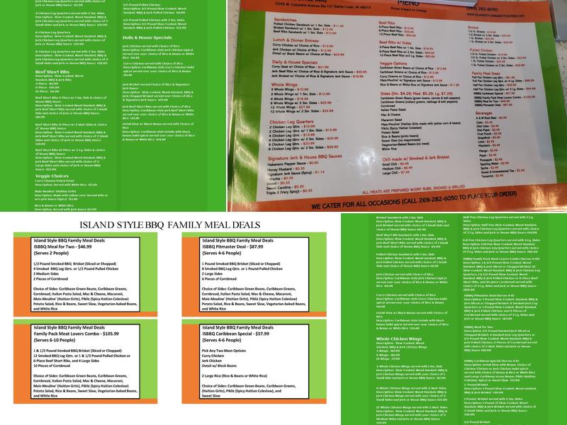 Island Style BBQ Menu