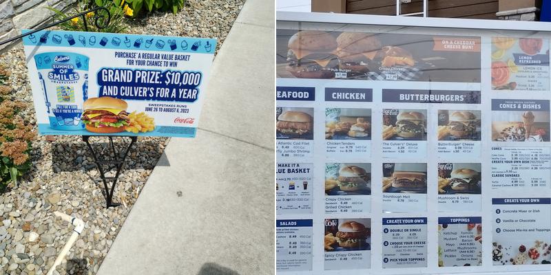 Culver’s Menu