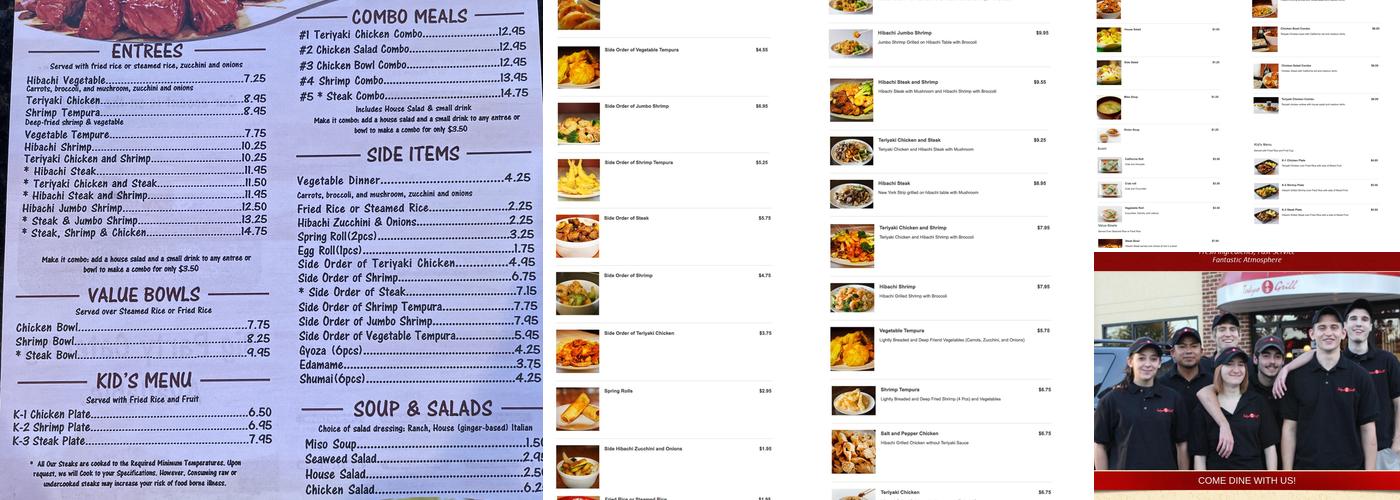 Tokyo grill Decker Menu