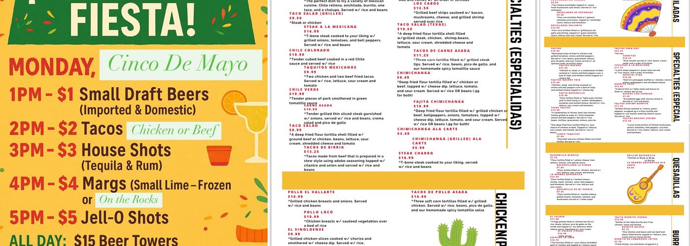 El Capataz Menu