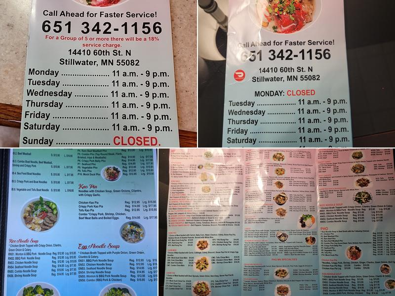 Pho MN Menu