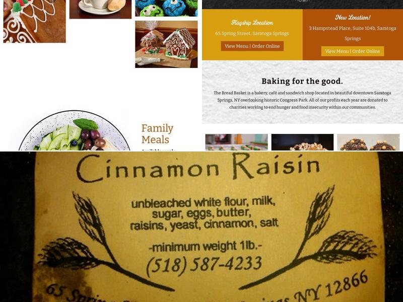 Bread Basket Cake Shop Menu