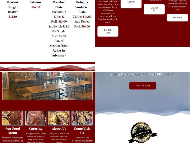 Big Mikes BBQ Menu