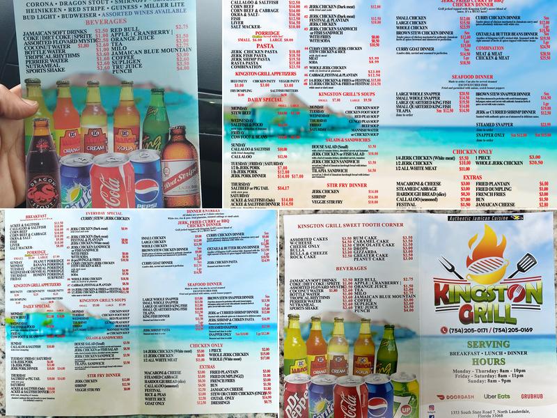 Kingston Grill Restaurant Menu