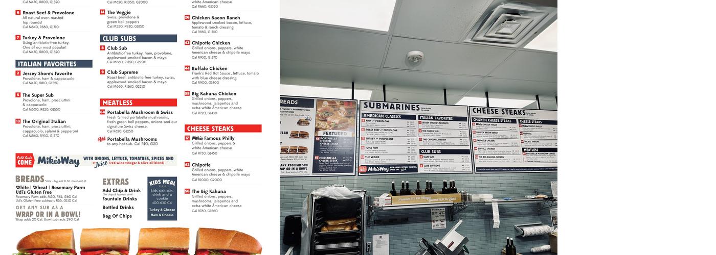 Jersey Mike's Subs Menu