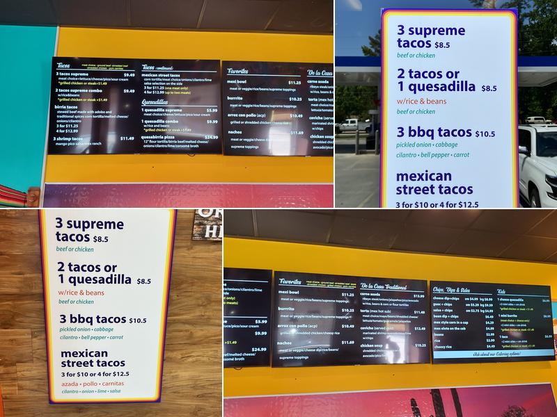 Rica Mex Menu