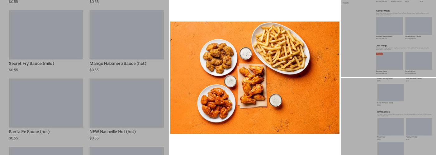 It's Just Wings Menu