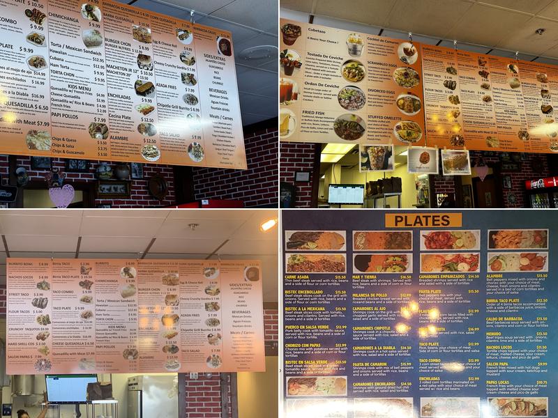 Don Chon Mexican Grill Menu