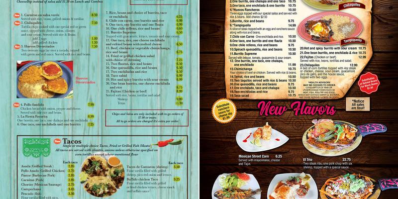 La Fiesta Mexican Fairburn Menu