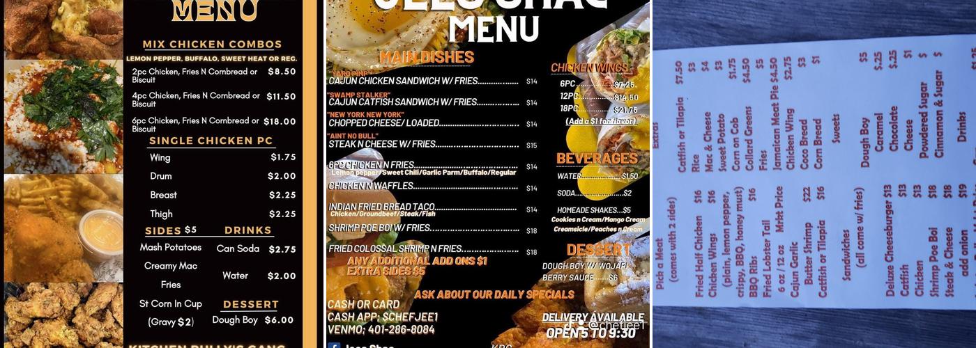 JEES SHAC Menu
