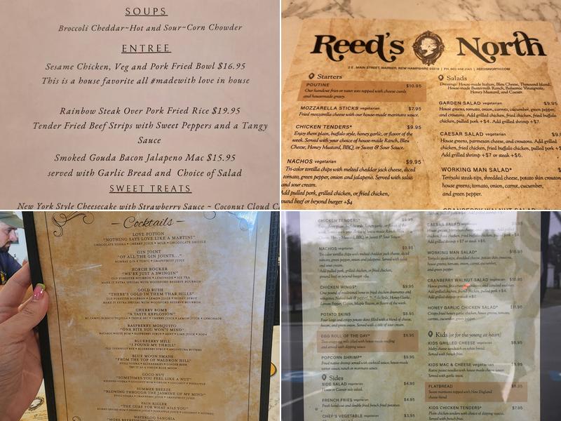 Reed's North Menu