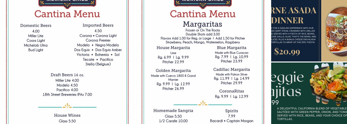 La Dilla Mexican Grill Menu