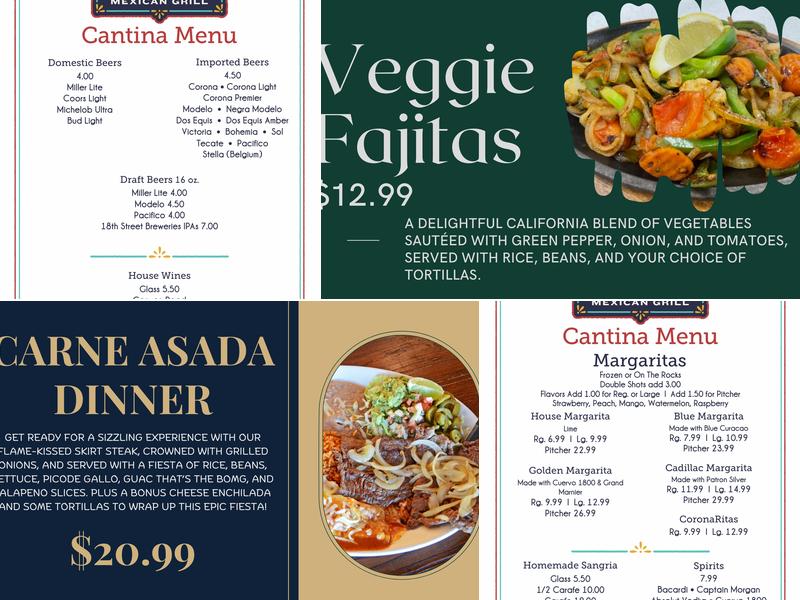 La Dilla Mexican Grill Menu